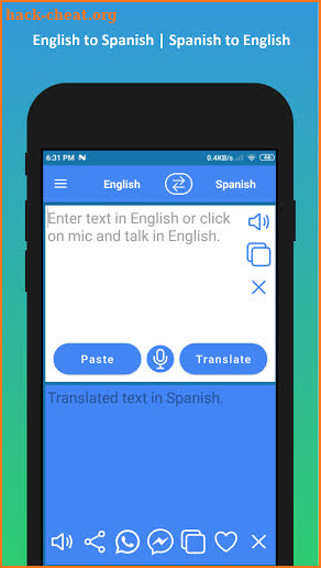 English to Spanish Translator app - Free screenshot