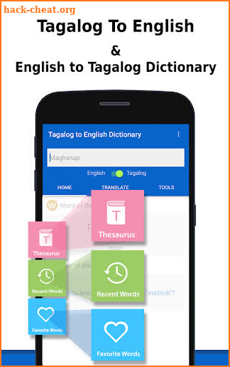 English to Tagalog Dictionary &Translator screenshot