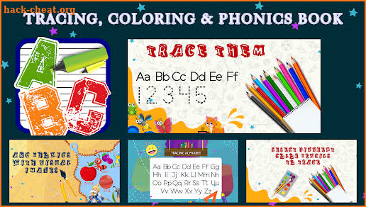 English Tracing And Coloring Book: Phonics App 2D screenshot