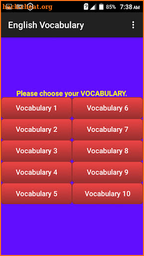 English Vocabulary screenshot