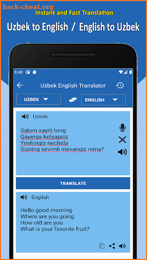 Englishcha O'zbekcha Tarjimon screenshot