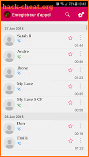 Enregistrement D'appel 2018 screenshot