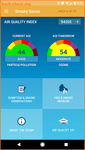 EPA's SmokeSense screenshot