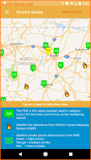 EPA's SmokeSense screenshot