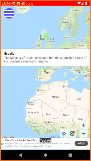 EpidemicsMap screenshot