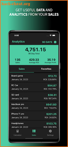 eProfit eBay Profit Calculator screenshot