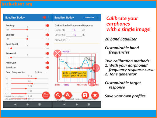 Equalizer Buddy - 20 band Headphone FR calibration screenshot