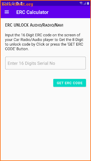 ERC Calculator Decoder - UNLOCK Audio/Radio/Navi screenshot