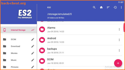 ES2 File Manager Explorer screenshot