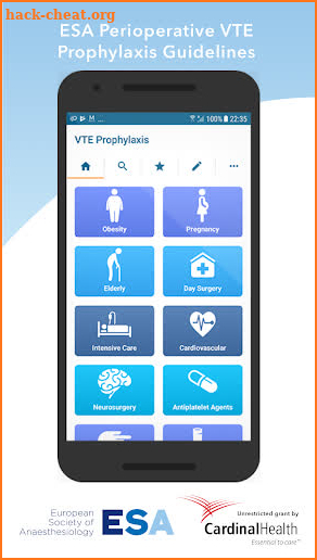 ESA: VTE Prophylaxis screenshot