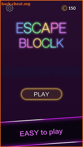 Escape Block-Neon Night Theme's slider puzzle game screenshot