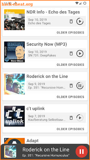 Escapepod Podcast Player screenshot
