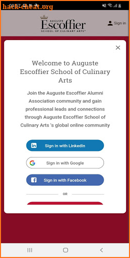 Escoffier Alumni Association screenshot