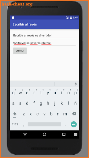 Escribir al revés screenshot