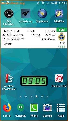 ESGP live weather widget screenshot