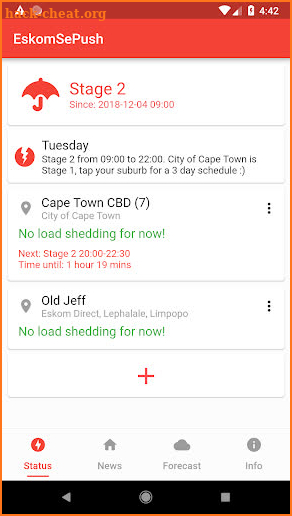 EskomSePush - Load Shedding App screenshot