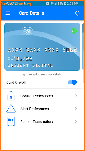 ESL Card Control screenshot