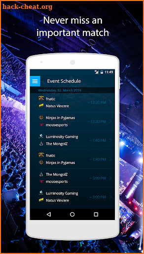 ESL Event screenshot