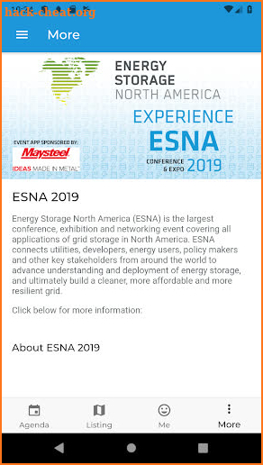 ESNA 2019 screenshot