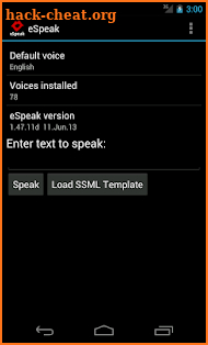 eSpeak screenshot
