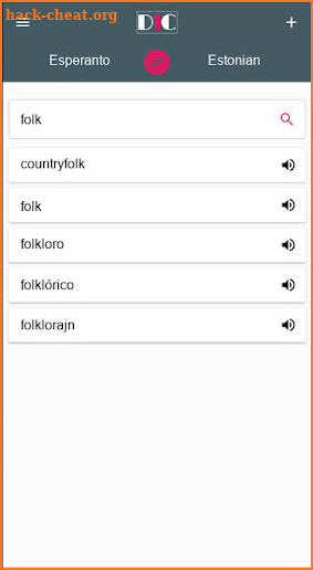 Esperanto - Estonian Dictionary (Dic1) screenshot