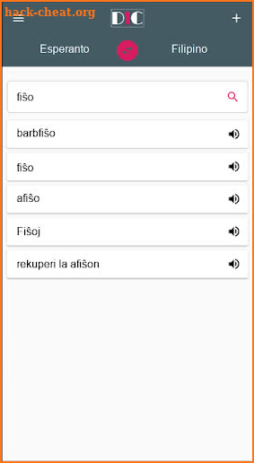 Esperanto - Filipino Dictionary (Dic1) screenshot