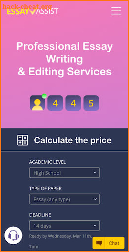 Essay writing service & Editing Services. English screenshot