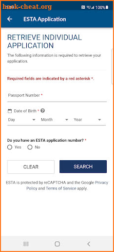 ESTA Mobile screenshot
