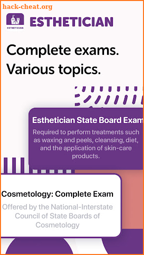 Esthetician Exam screenshot