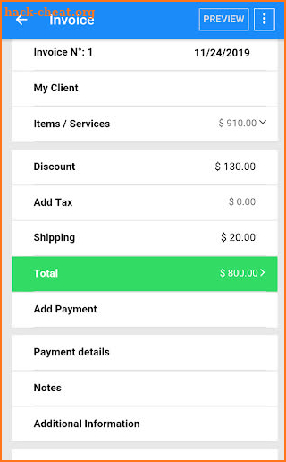 Estimate & Purchase Order screenshot