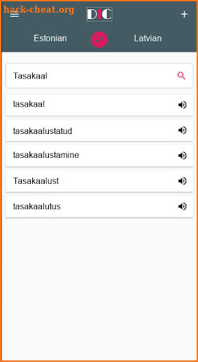 Estonian - Latvian Dictionary (Dic1) screenshot