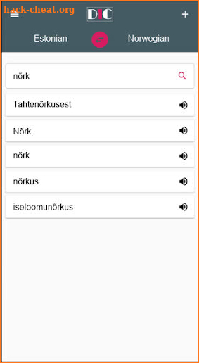 Estonian - Norwegian Dictionary (Dic1) screenshot