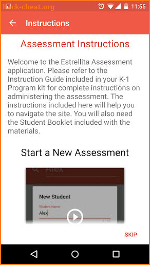 Estrellita Assessment screenshot