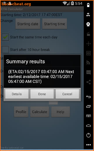 ETA Calculator for Truckers screenshot