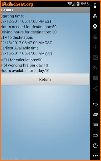 ETA Calculator for Truckers screenshot
