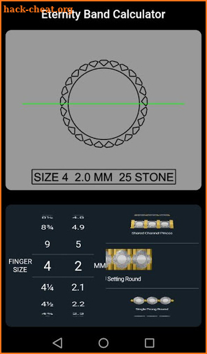 Eternity Band Calculator screenshot