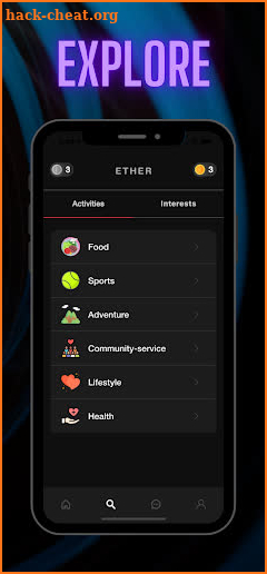 Ether: Interests, Dating screenshot