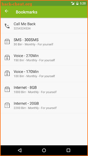 Ethio Telecom App screenshot
