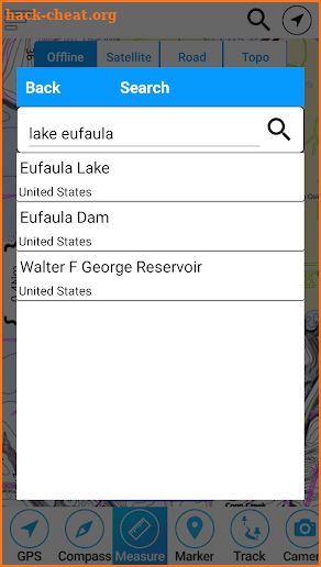 Eufaula Lake - Oklahoma Offline GPS Fishing Charts screenshot
