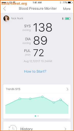 Eufy Blood Pressure Monitor screenshot