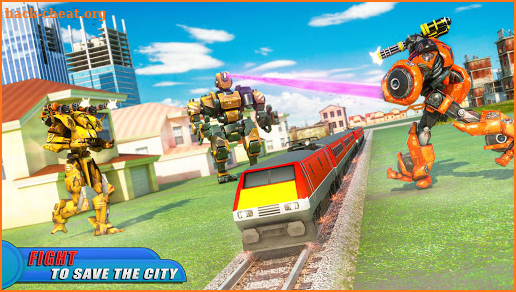 Euro Train Robot Transform: Train Games screenshot