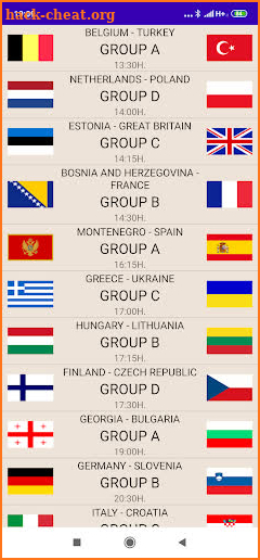 Eurobasket 2022 Calendar screenshot