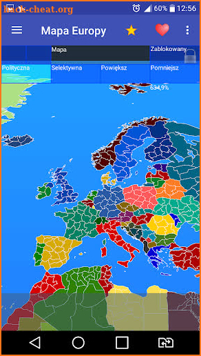 Europe map screenshot