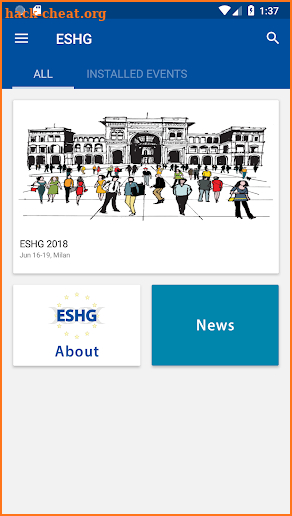 European Soc. of Human Genetics screenshot