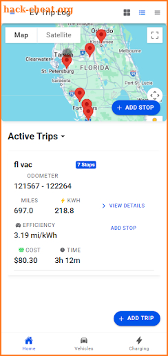 EV Trip Log screenshot