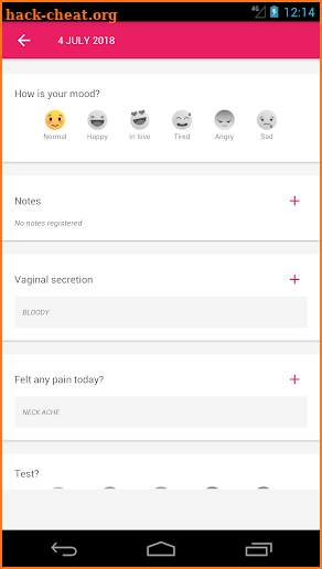 EVA - Menstrual calendar and fertility screenshot