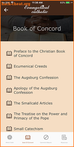 Evangelical catholic: Book of Concord screenshot