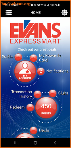 Evans Express Rewards screenshot