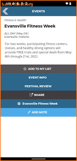 Evansville Events screenshot