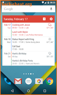 Event Flow Calendar Widget screenshot